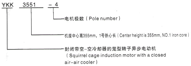 YKK系列(H355-1000)高压浙江三相异步电机西安泰富西玛电机型号说明